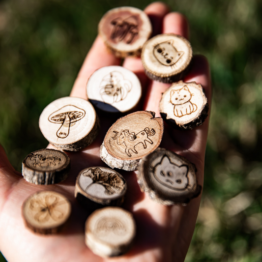 Wooden Engraved Magnets