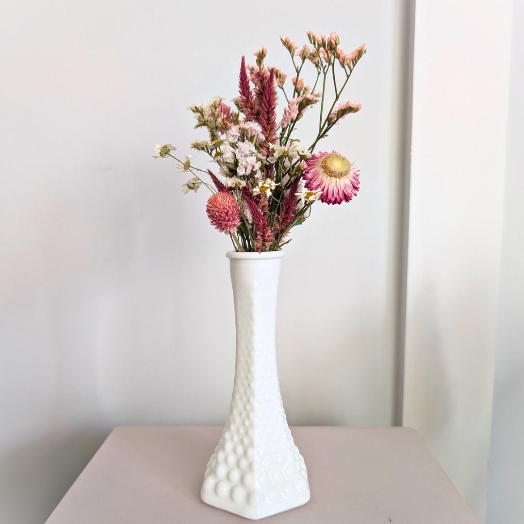 Milk Glass Bud Vase #1