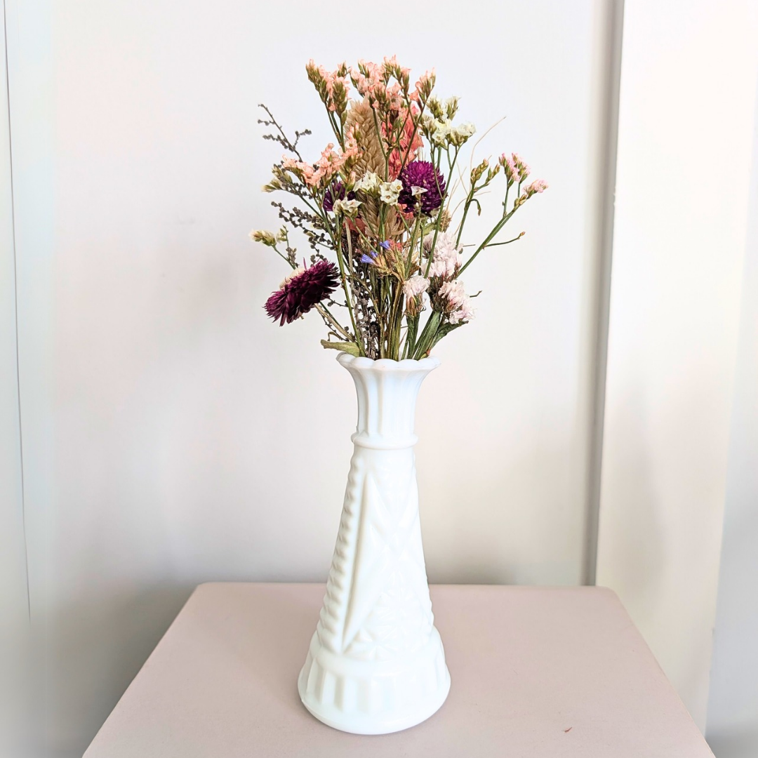 Milk Glass Bud Vase #2
