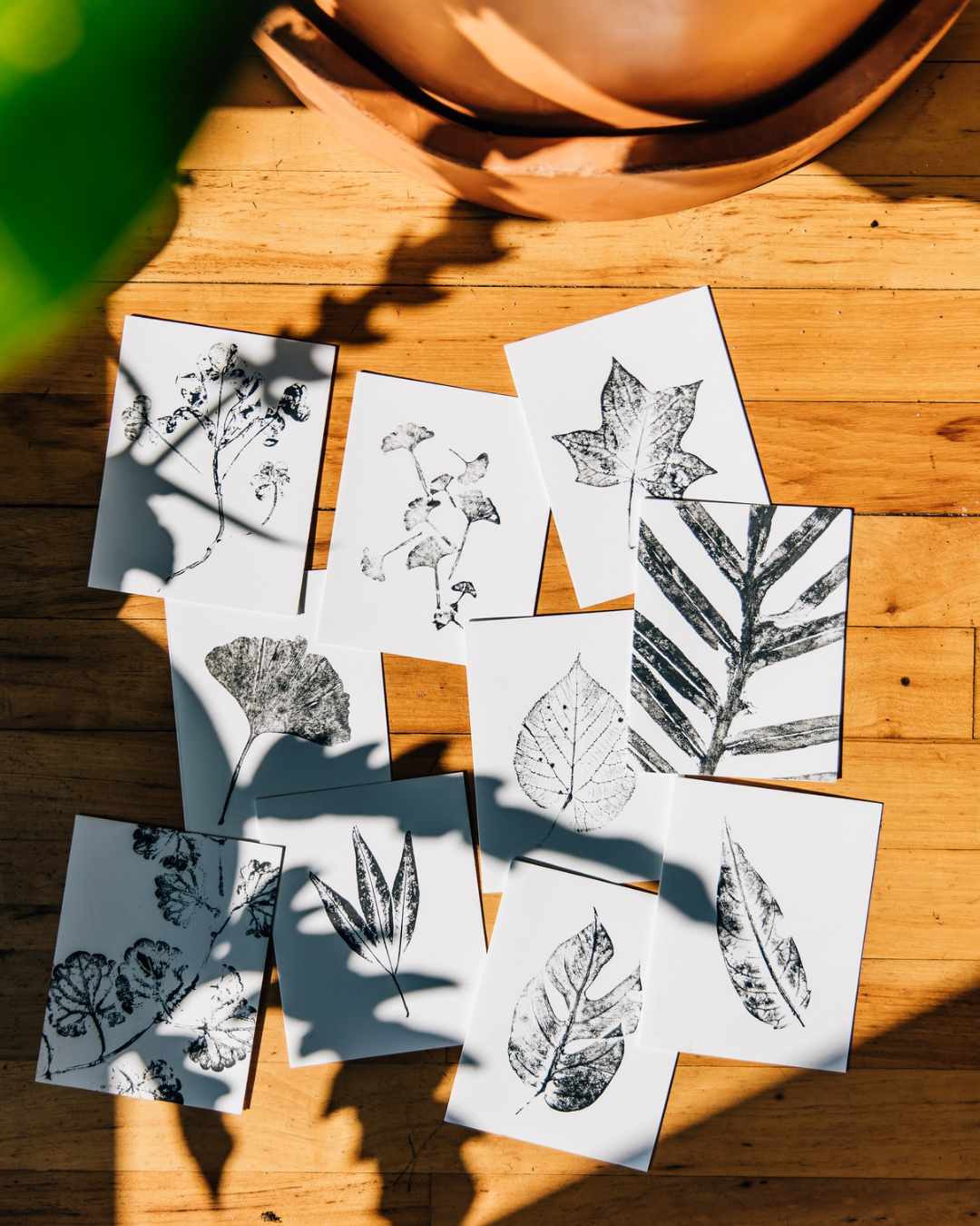 Botanical Monoprint Card Collection