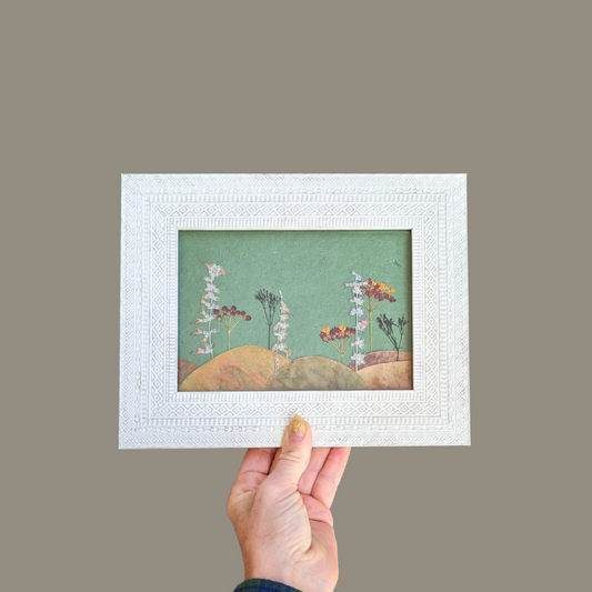 Pressed Pomegranate Leafscape