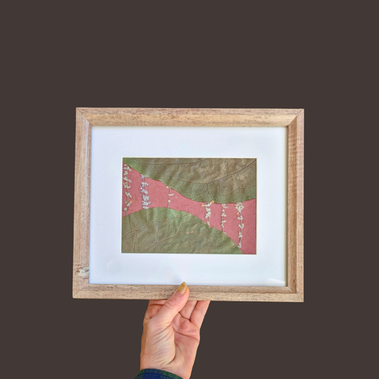 Pressed Pomegranate Leafscape