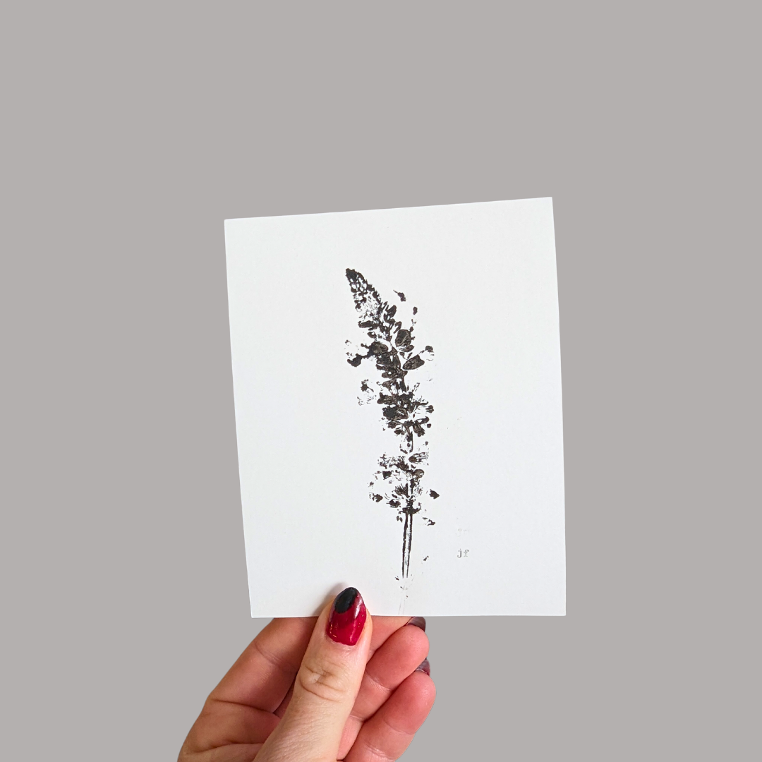 Botanical Monoprints (Blank Flat Cards)