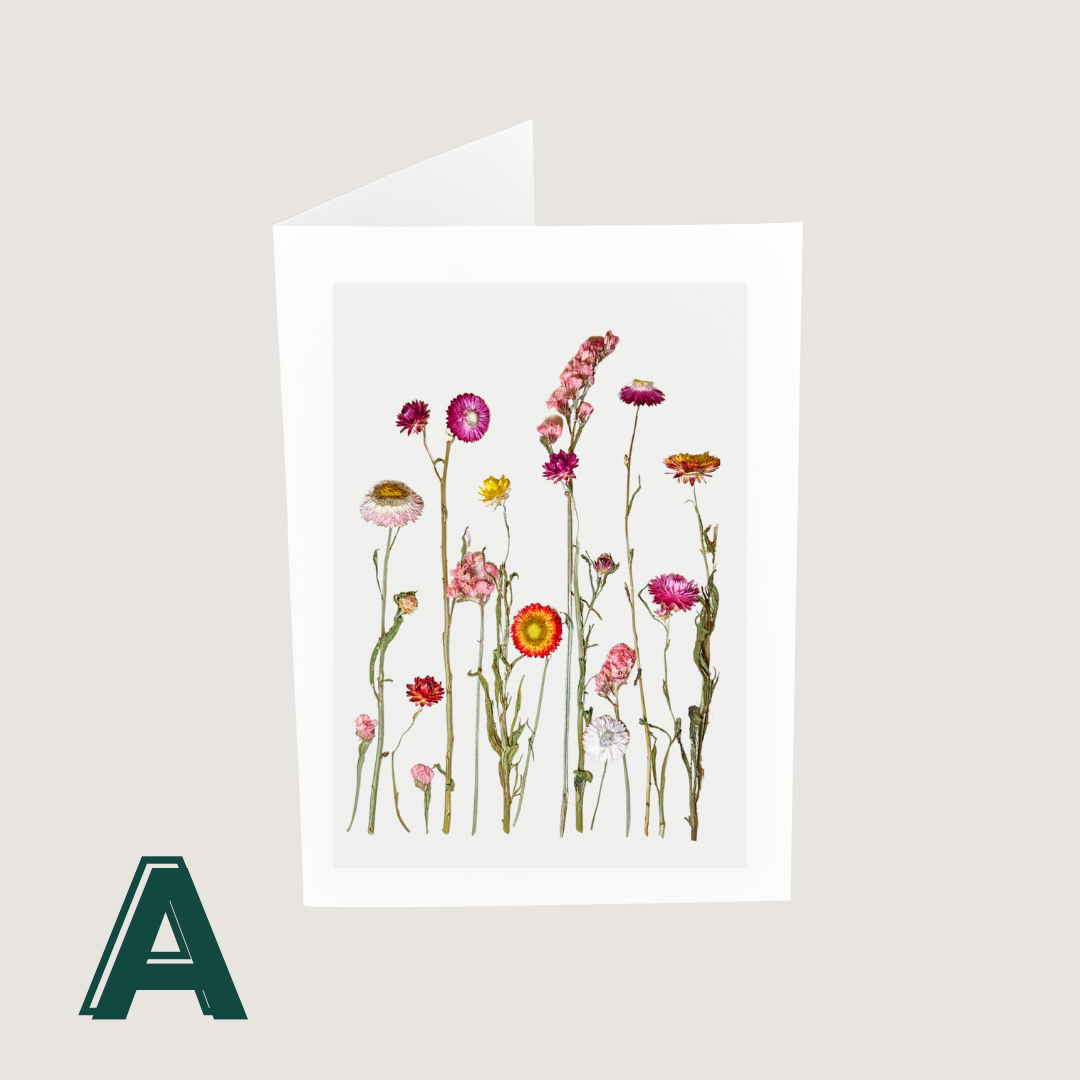 Flower Print Greeting Cards (Blank)