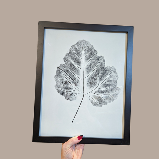 Big Leaf Monoprint (Framed)