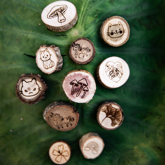 Wooden Engraved Magnets