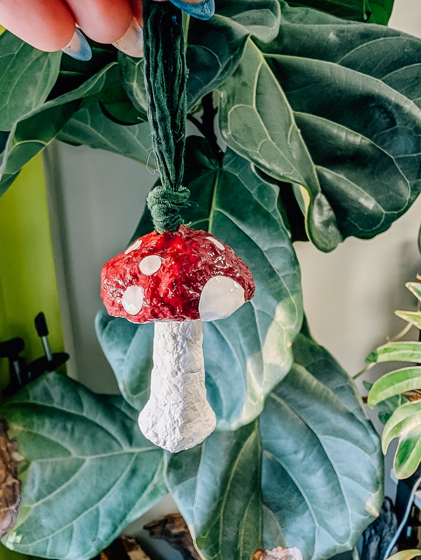 Paper Mushroom Ornament