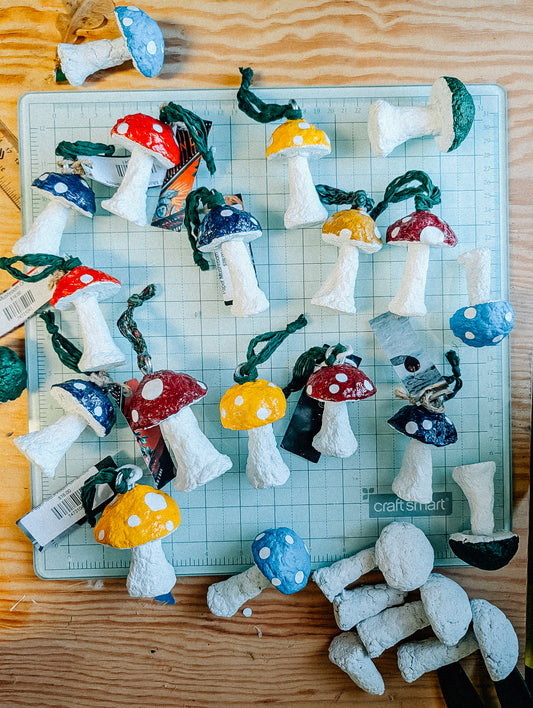 Paper Mushroom Ornament