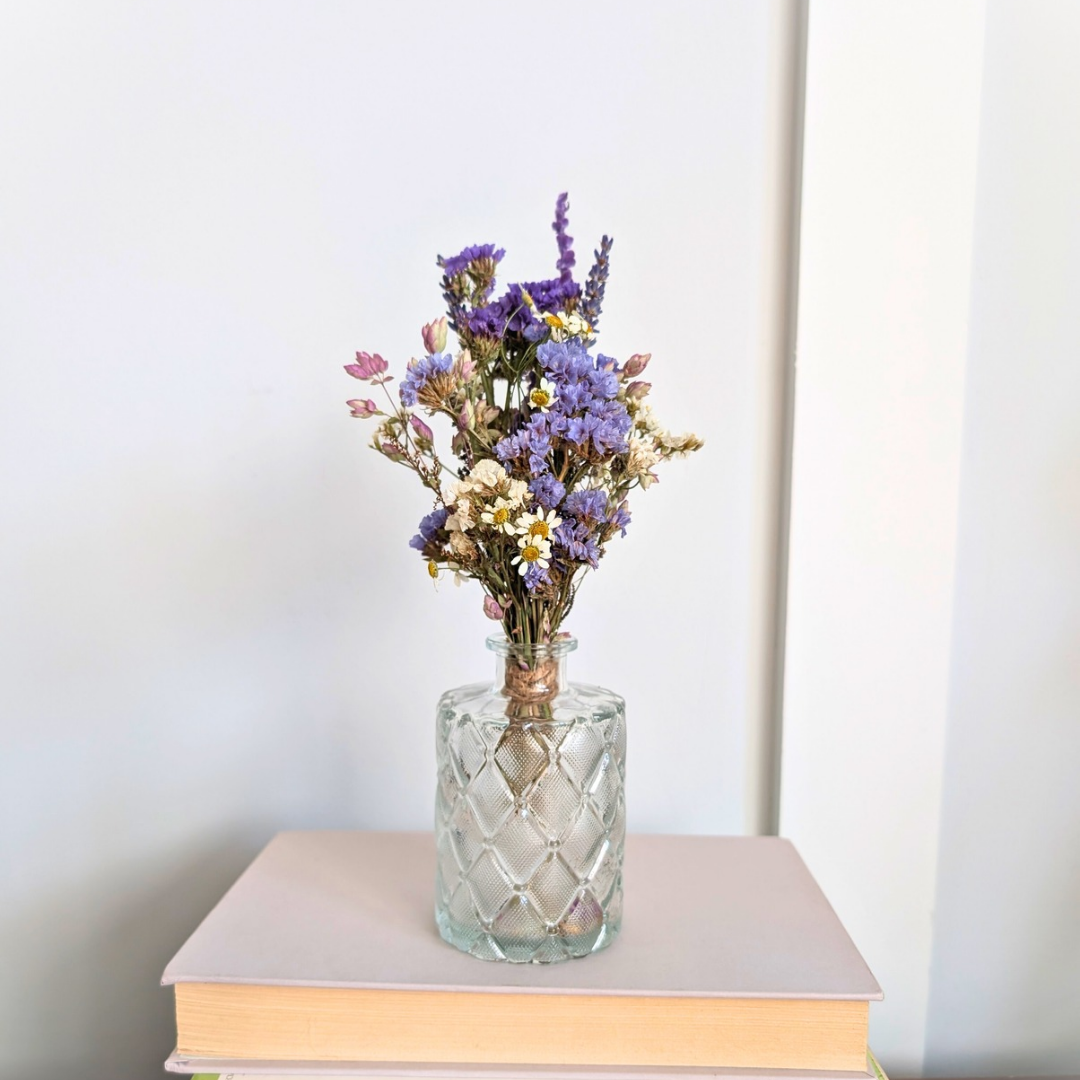 Clear Quilted Vase
