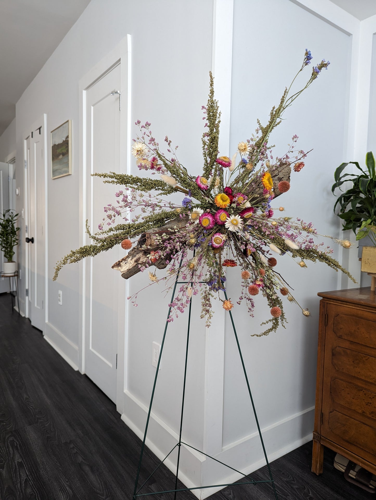 Dried and Preserved Floral Wall Sculpture