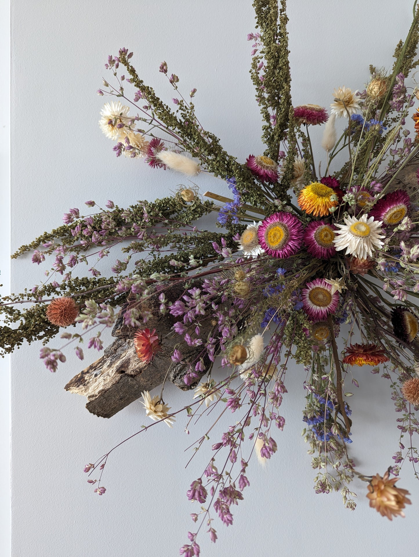 Dried and Preserved Floral Wall Sculpture