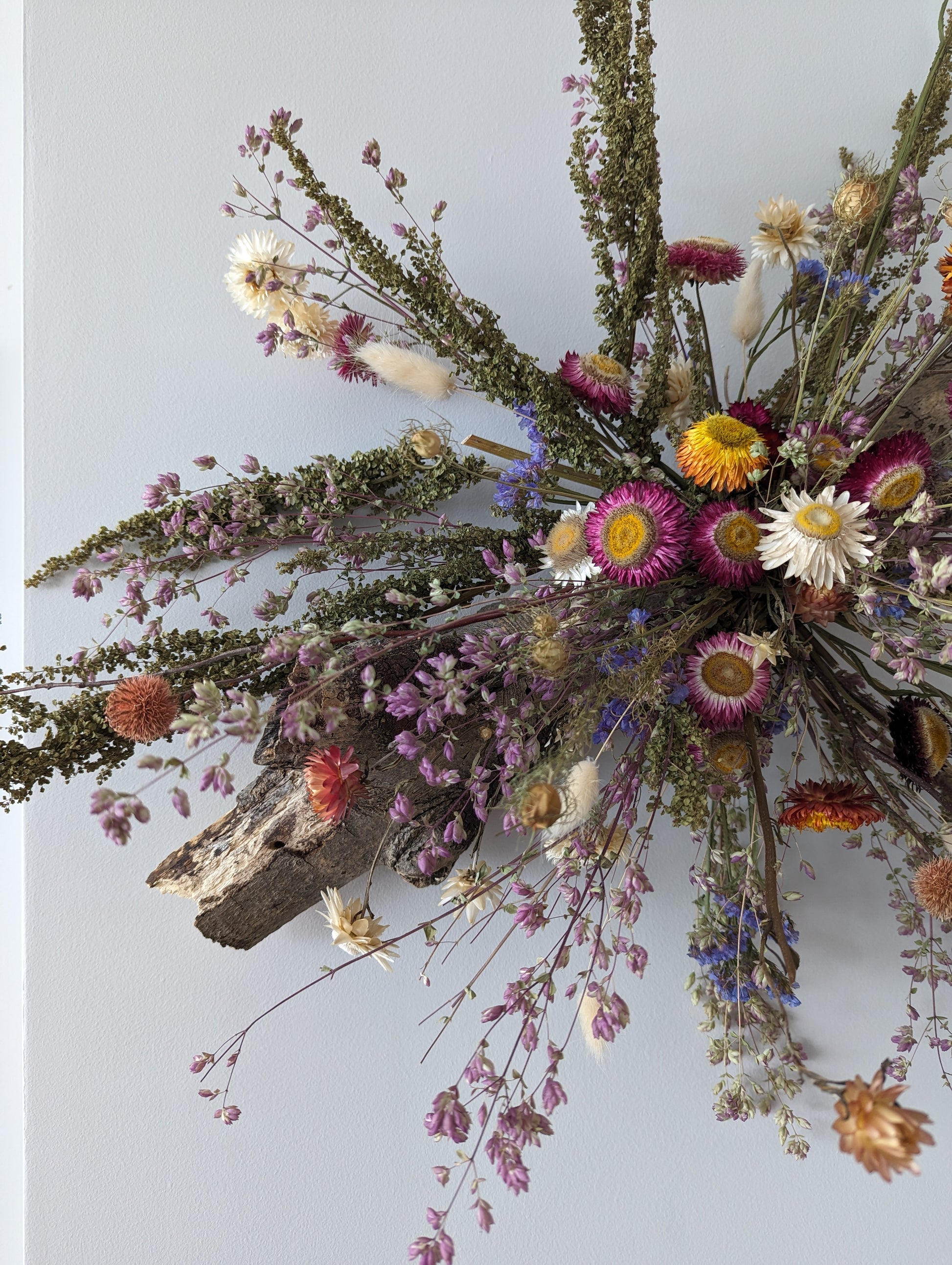 Dried and Preserved Floral Wall Sculpture