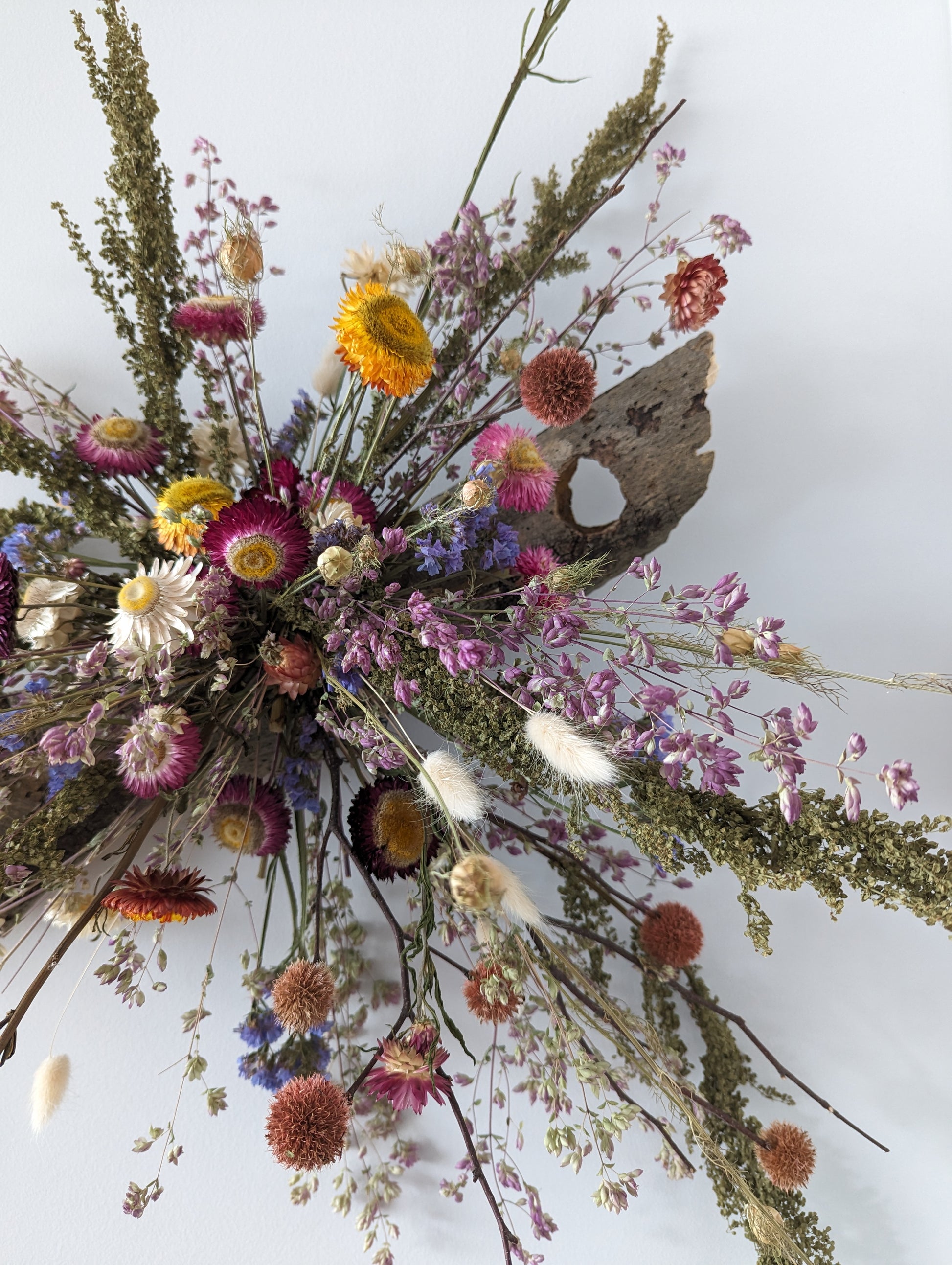 Dried and Preserved Floral Wall Sculpture