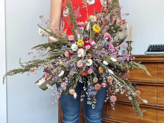 Dried and Preserved Floral Wall Sculpture