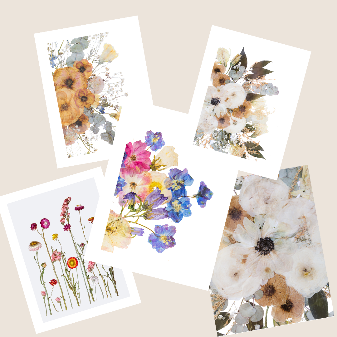 Flower Print Card Collection