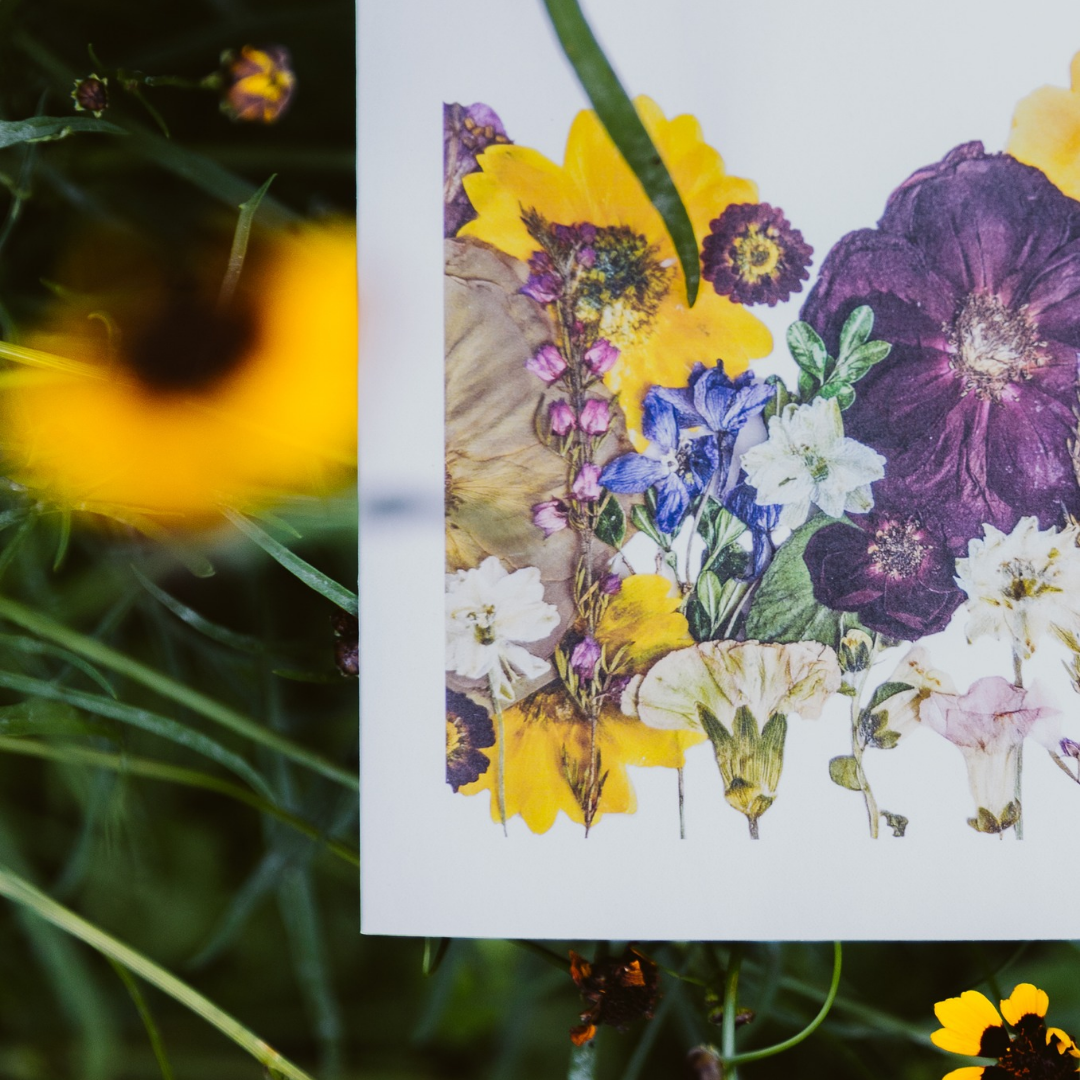Bouquets Flower Print Card Collection