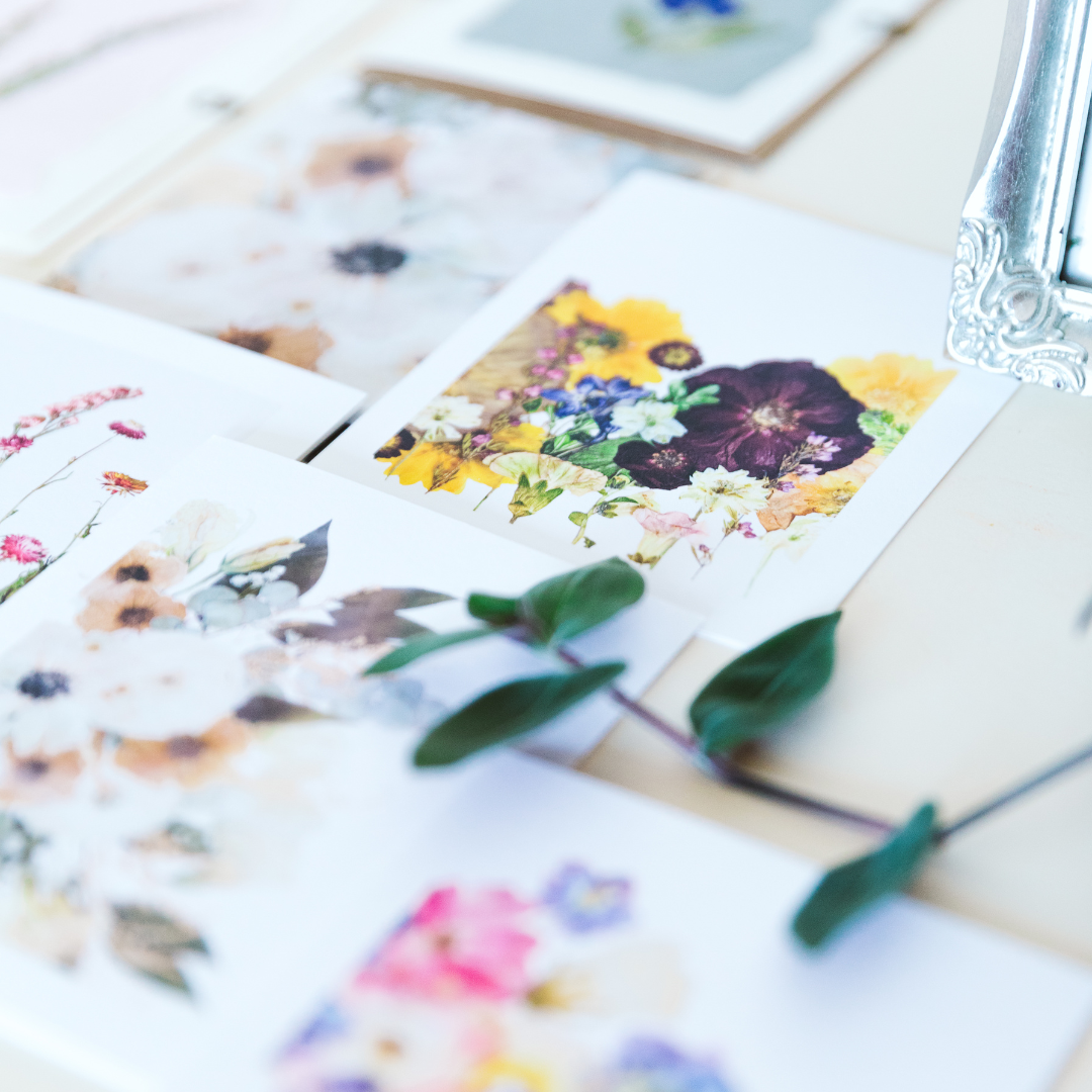 Bouquets Flower Print Card Collection