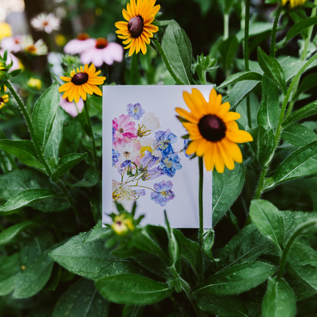 Bouquets Flower Print Card Collection